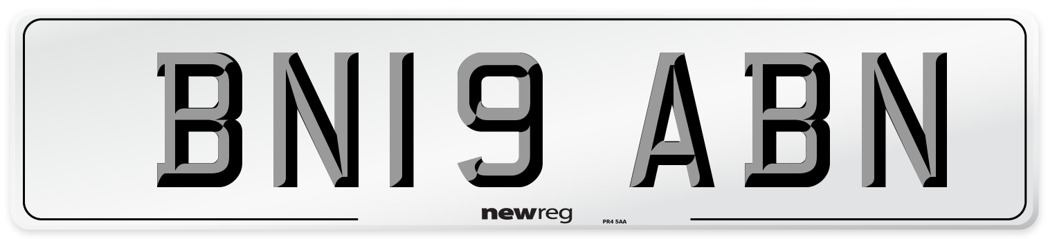 BN19 ABN Number Plate from New Reg